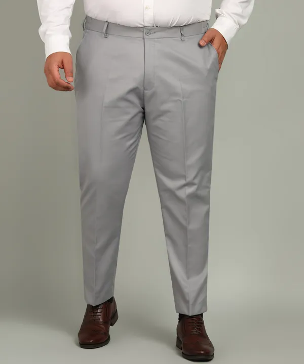 Light_Grey_Poly_Viscose_Mid_Rise_Plus_Size_Straight_Fit_Formal_Trouser_For_Men