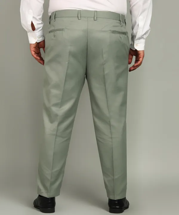 Light_Green_Poly_Viscose_Mid_Rise_Plus_Size_Straight_Fit_Formal_Trouser_For_Men