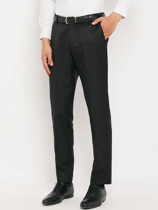 Black_Poly_Viscose_Mid_Rise_Straight_Fit_Formal_Trouser_For_Men