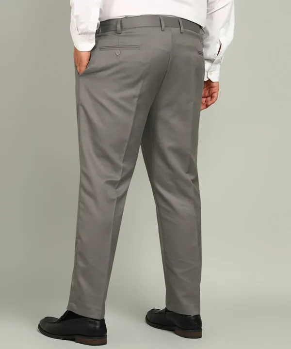 German_Grey_Poly_Viscose_Mid_Rise_Plus_Size_Straight_Fit_Formal_Trouser_For_Men