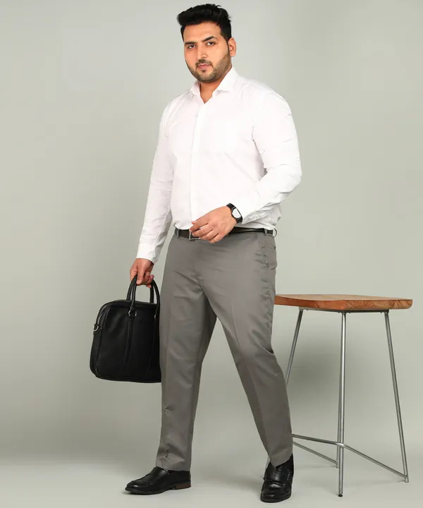 German_Grey_Poly_Viscose_Mid_Rise_Plus_Size_Straight_Fit_Formal_Trouser_For_Men