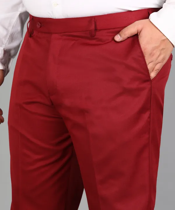 Maroon_Poly_Viscose_Mid_Rise_Plus_Size_Straight_Fit_Formal_Trouser_For_Men
