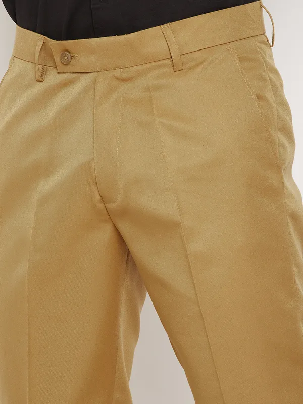 Khaki_Poly_Viscose_Mid_Rise_Straight_Fit_Formal_Trouser_For_Men
