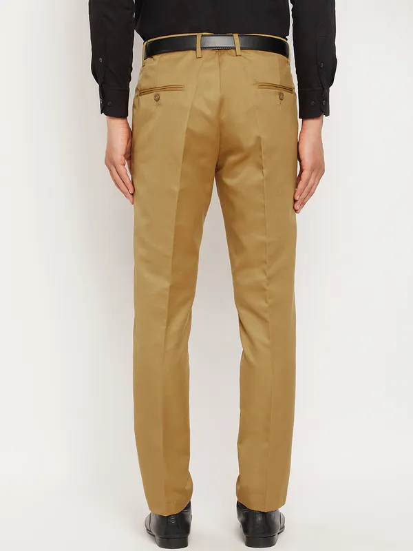 Khaki_Poly_Viscose_Mid_Rise_Straight_Fit_Formal_Trouser_For_Men
