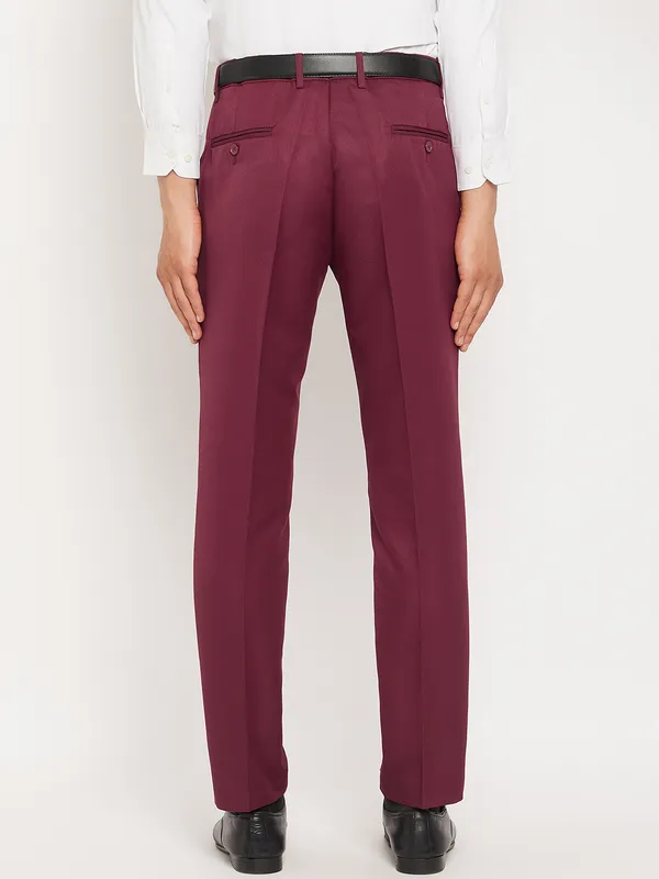 Maroon_Poly_Viscose_Mid_Rise_Straight_Fit_Formal_Trouser_For_Men