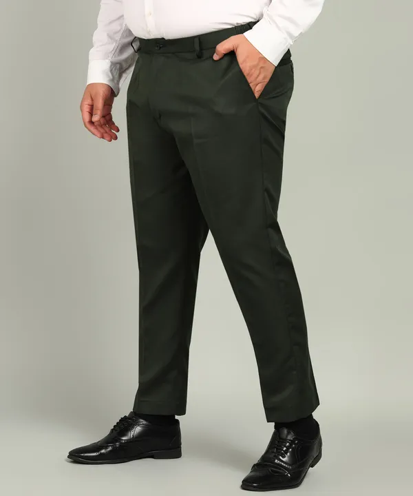 Military_Green_Poly_Viscose_Mid_Rise_Plus_Size_Straight_Fit_Formal_Trouser_For_Men