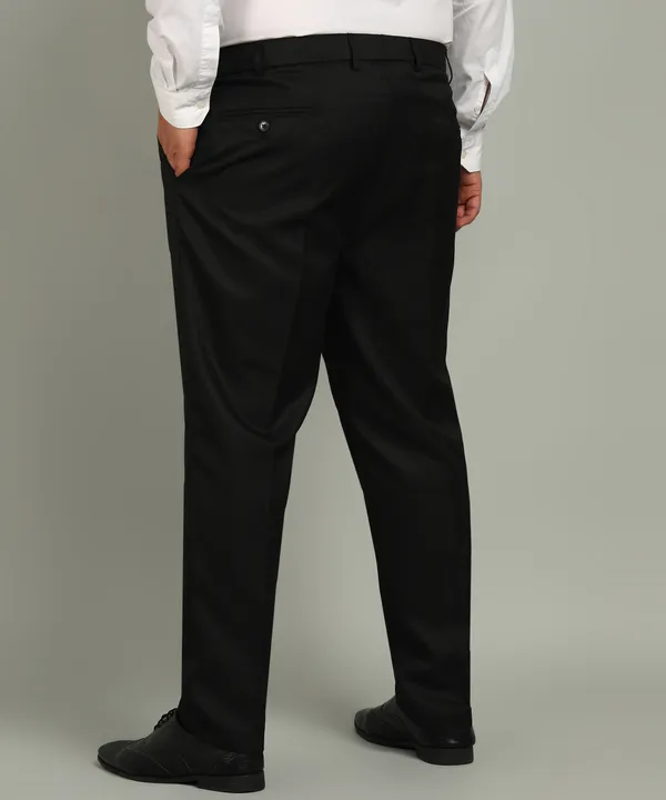 Black_Poly_Viscose_Mid_Rise_Plus_Size_Straight_Fit_Formal_Trouser_For_Men