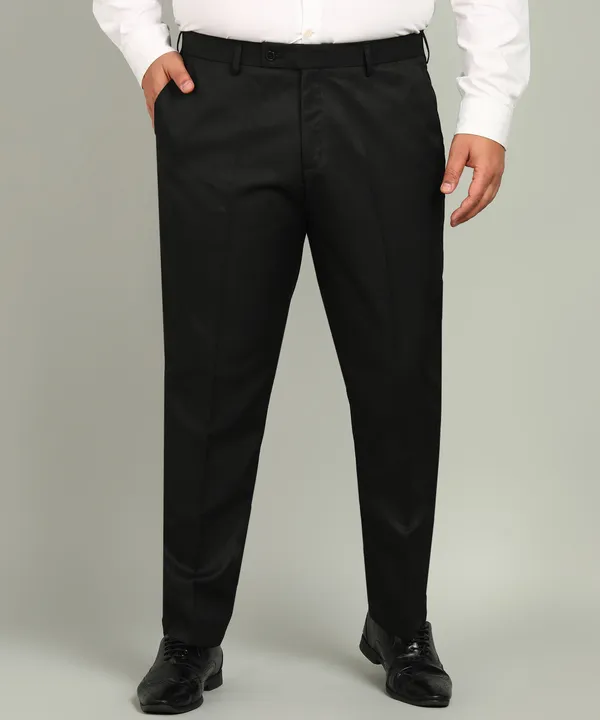Black_Poly_Viscose_Mid_Rise_Plus_Size_Straight_Fit_Formal_Trouser_For_Men