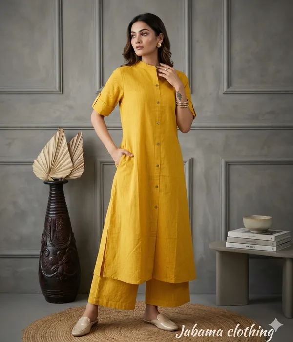 Trending_A-Line_Cotton_Kurti_Palazzo_Set_with_Katha_Work