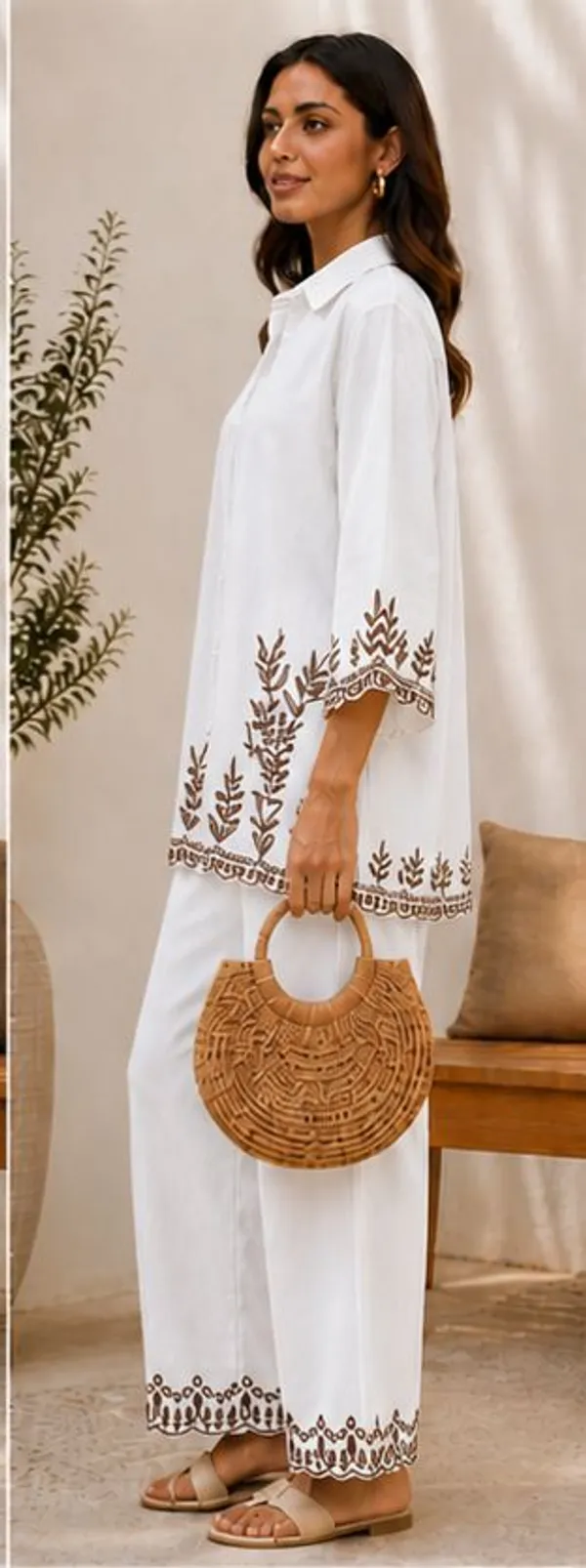 Women_Premium_Cotton_Co-Ord_Set_with_Embroidered_Shirt_Style_Top_and_Palazzo_Pants