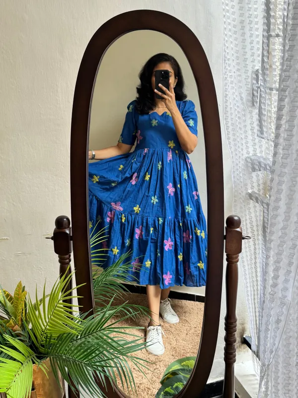 Blue_Cotton_Beautiful_Embroidary_Work_Midi_Kurti_For_Women
