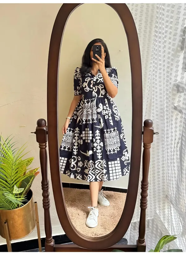 Cotton_Midi_Kurti_with_Puff_Sleeves