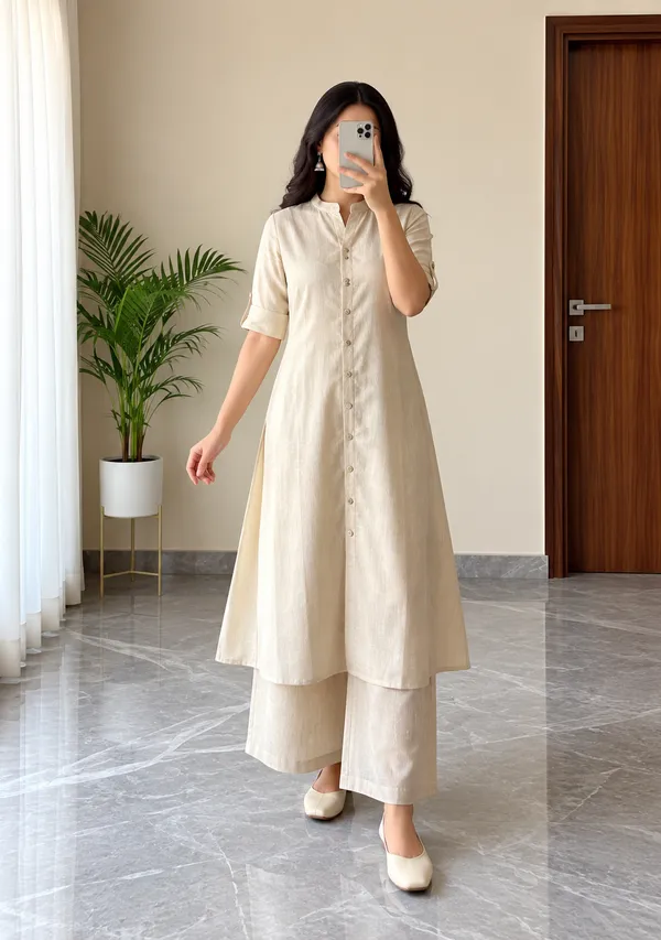 Women's_A-Line_Cotton_Kurti_Palazzo_Set_with_Katha_Work