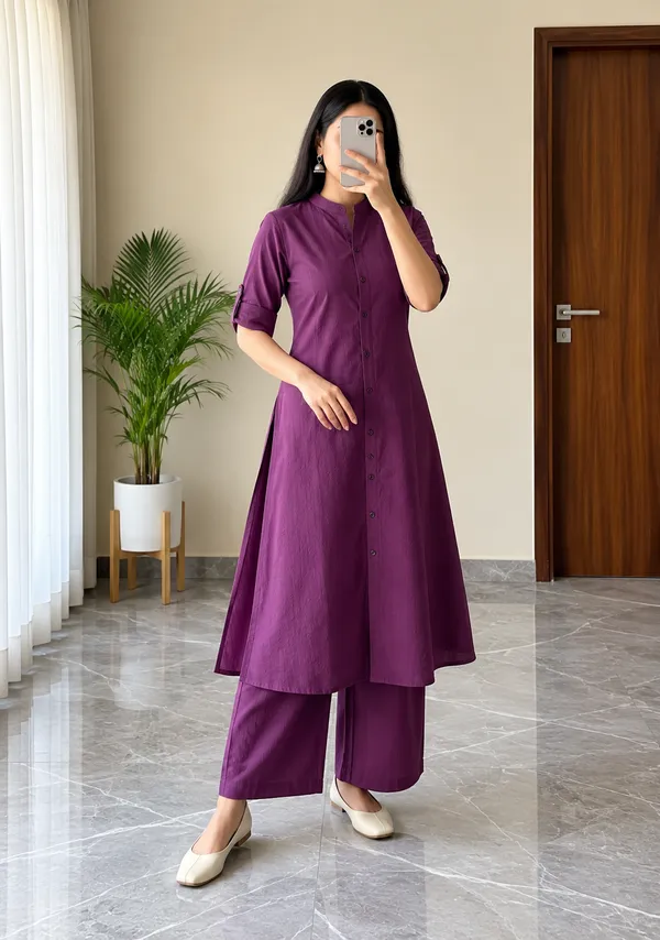 Women's_A-Line_Cotton_Kurti_Palazzo_Set_with_Katha_Work