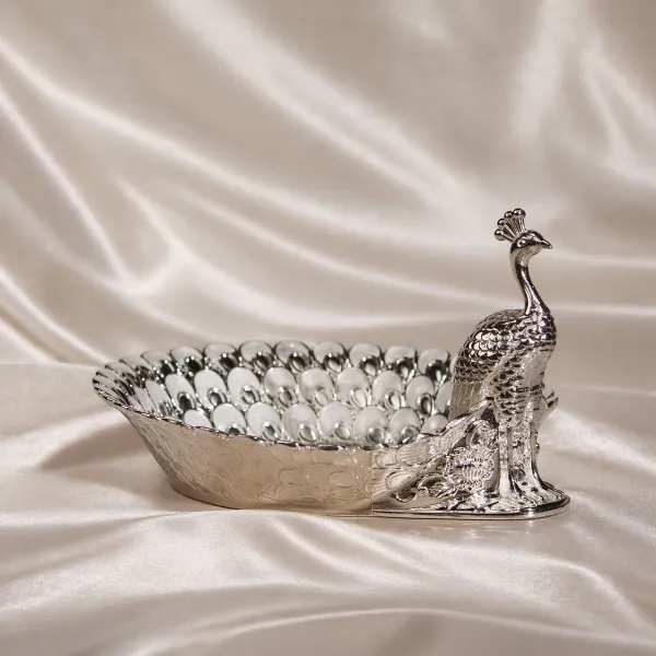 German_Silver_Peacock_Bowl