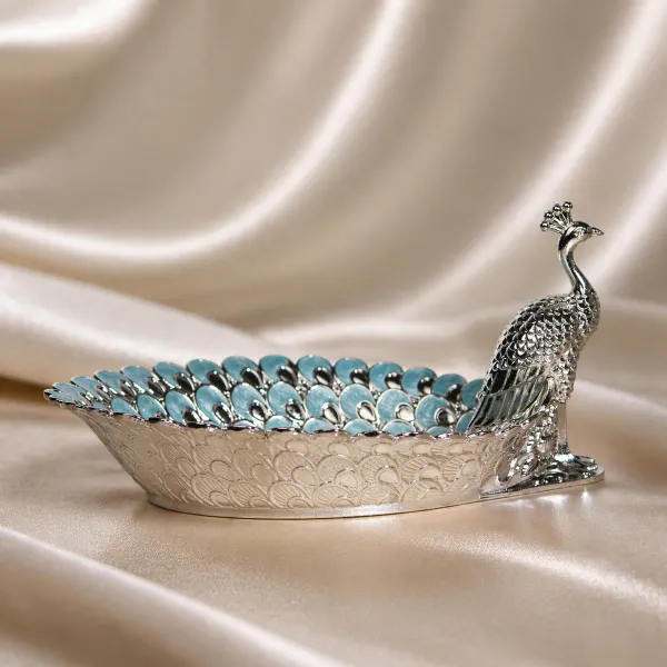German_Silver_Peacock_Bowl