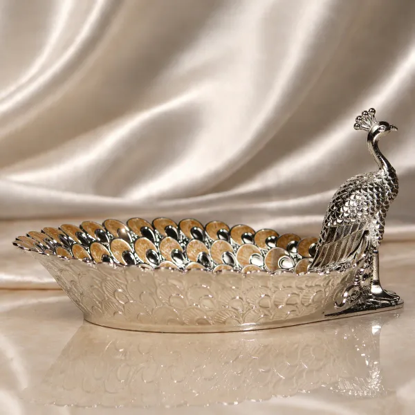 German_Silver_Peacock_Bowl