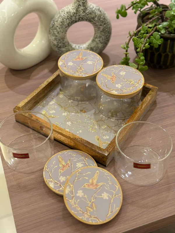 Luxury_Glass_Jar_Set_with_Wooden_Tray_–_4_Airtight_Storage_Jars_with_Designer_Lids_for_Kitchen,_Dining_&_Gifting_(Golden_Bird)