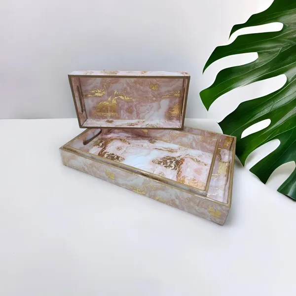 Set_Of_3_-_Pink_Wooden_Serving_Tray_Set_|_Trays_For_Serving,_Breakfast_In_Bed,_Ottoman,_Centerpiece,_Bathroom_Tray,_Accessories,_Vanity_|_Small,_Medium,_And_Large_3_Trays_(Blush_Marble_Luxe)