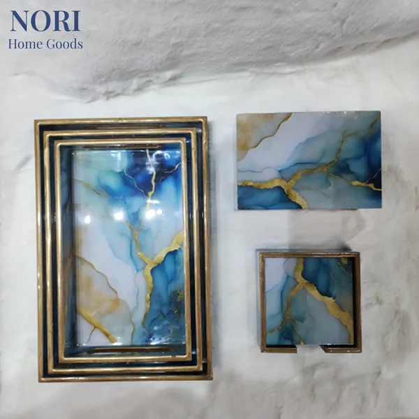 Set_Of_3_-_Home_Goods_Oceanic_Calm_Luxury_Tray_Rectangle_Serving_Trays,_6_Matching_Coasters_&_2-Part_Cutlery_Holder_|_Blue_&_White_Marble_Design_|_Decorative_MDF_Tray_Set_for_Dining,_Coffee_Table_&_Gifting