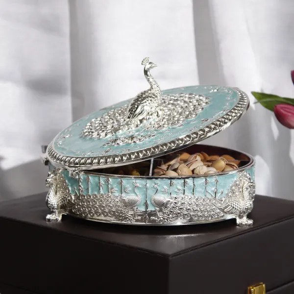 Round_German_Silver_Peacock_Dry_Fruit_Box_