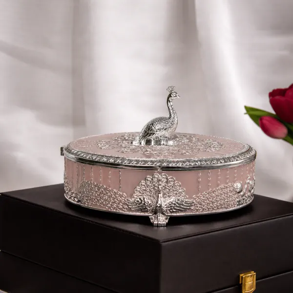 Round_German_Silver_Peacock_Dry_Fruit_Box_