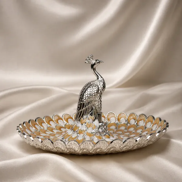 Royal_Peacock_German_Silver_Decorative_Bowl_|_Large_-_10"