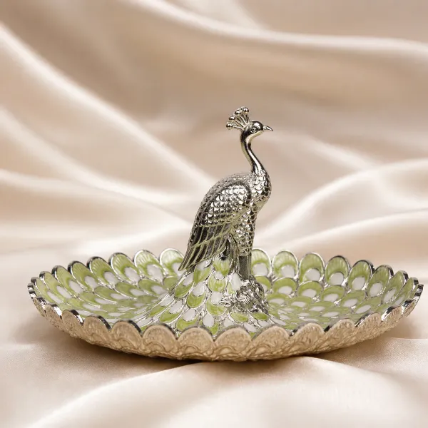 Royal_Peacock_German_Silver_Decorative_Bowl_|_Large_-_10"