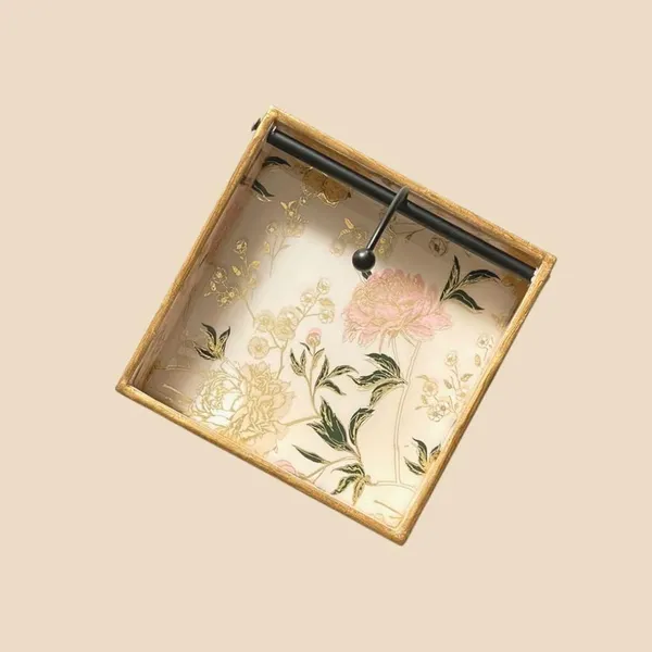 White_Home_Goods_Square_Tissue_Tray_|_Square_Napkin_Holder_|Tissue_Paper_Case_Dispenser/Facial_Tissue_Holder_For_Home_And_Office_(White_Flower)