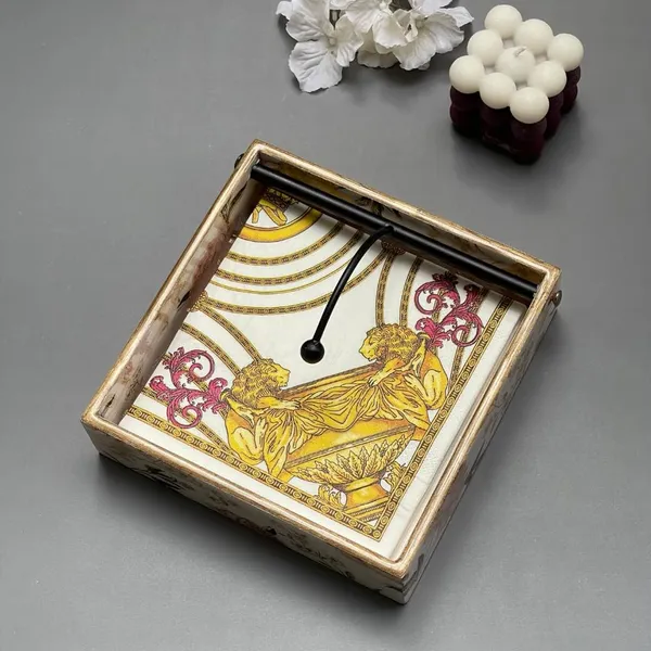 White_Home_Goods_Square_Tissue_Tray_|_Square_Napkin_Holder_|Tissue_Paper_Case_Dispenser/Facial_Tissue_Holder_For_Home_And_Office_(White_Flower)