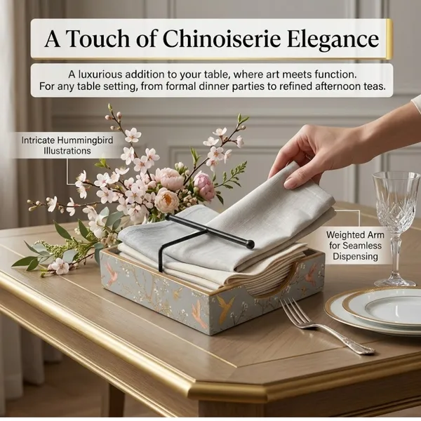 Grey_Home_Goods_Square_Tissue_Tray_|_Square_Napkin_Holder_|Tissue_Paper_Case_Dispenser/Facial_Tissue_Holder_For_Home_And_Office_(Golden_Bird)