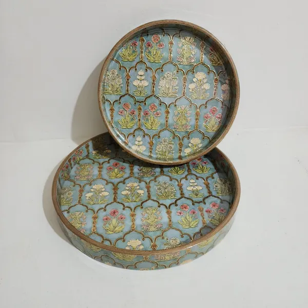Pack_of_2_Royal_Bouquet_Round_Handcrafted_Wooden_Trays