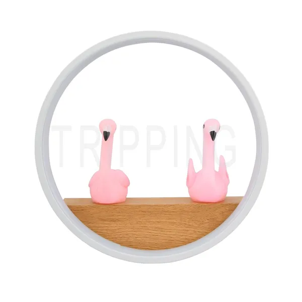 White_&_Pink_Decorative_Flamingo_Design_10_Watt_Wall_Lamp