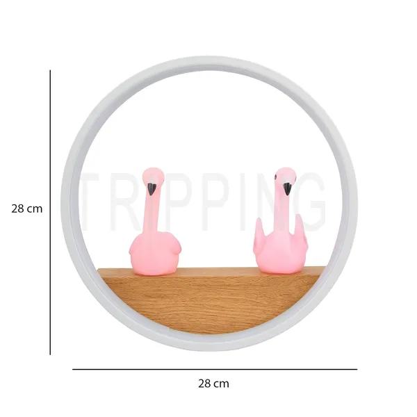 White_&_Pink_Decorative_Flamingo_Design_10_Watt_Wall_Lamp
