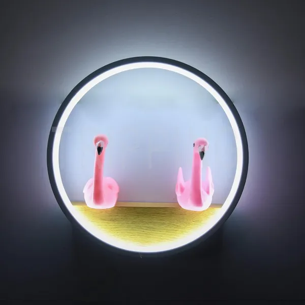 White_&_Pink_Decorative_Flamingo_Design_10_Watt_Wall_Lamp
