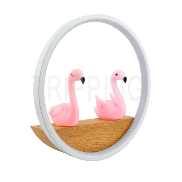 White_&_Pink_Decorative_Flamingo_Design_10_Watt_Wall_Lamp