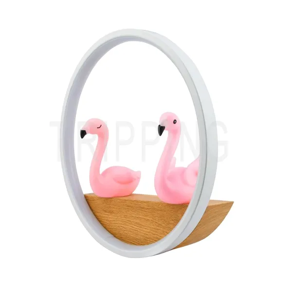 White_&_Pink_Decorative_Flamingo_Design_10_Watt_Wall_Lamp