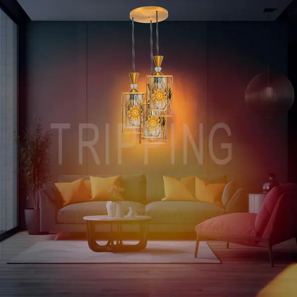 Golden_Decorative_12_Watt_3-Light_Hanging_Pendant_Lamp