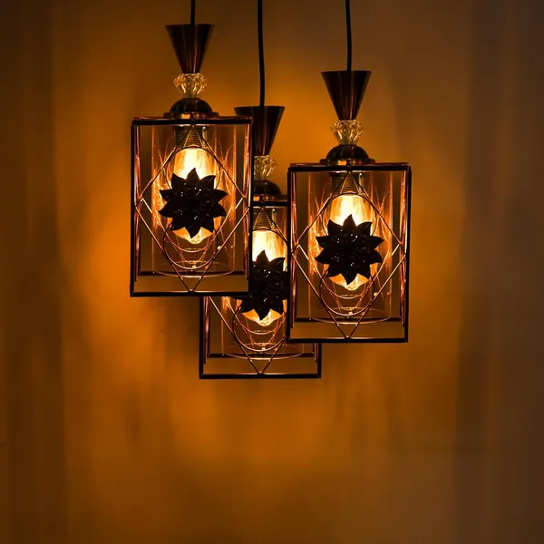 Golden_Decorative_12_Watt_3-Light_Hanging_Pendant_Lamp