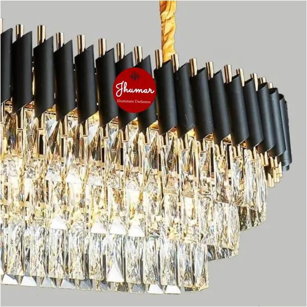 Black_&_Gold_Decorative_Mamba_Oval_Modern_Crystal_Hanging_Chandelier