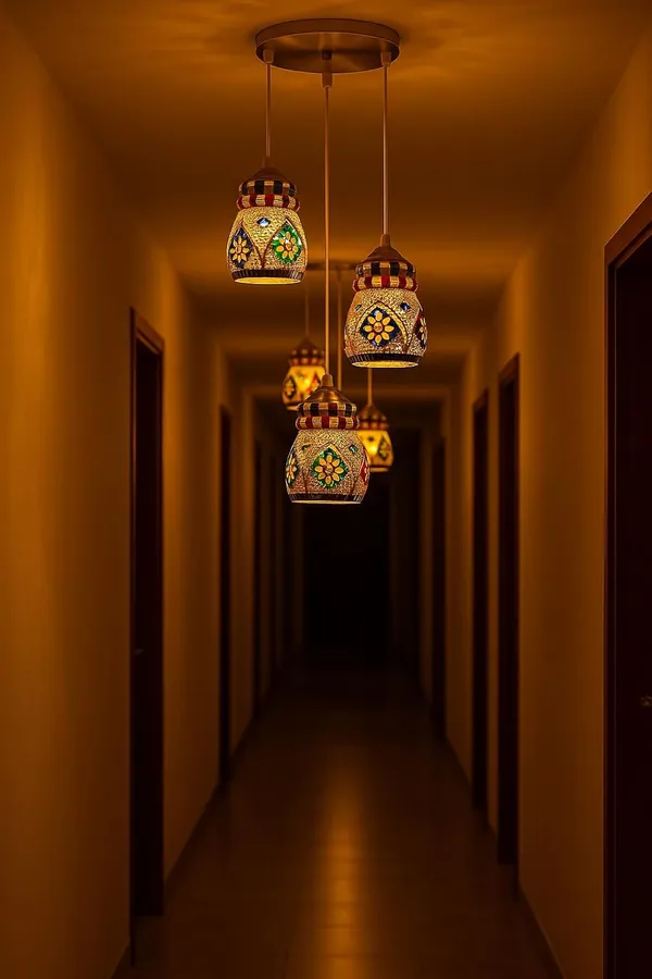 Tripping_Ceiling_Pendant_3_Light_Hanging_Light_Chandelier_Jhoomer_Antiques_Mosaic_Traditional_Glass_Modern_Decorative_Ceramic_Classic_Lamp_For_Home_Decor_Adjustable_Multicolour_E27_Bulb_Free_27watt