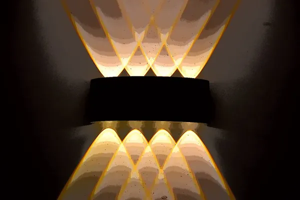 Tripping_8_Watt_Warm_White_Indoor_Outdoor_Wall_Lamp_Curved_Black_Led_Light_Shade_Up_And_Down_Lighting_Waterproof_Die_Cast_Aluminum_8_Leds_1w_Each_Creates_Cross_Sign_Impression_On_Wall_22