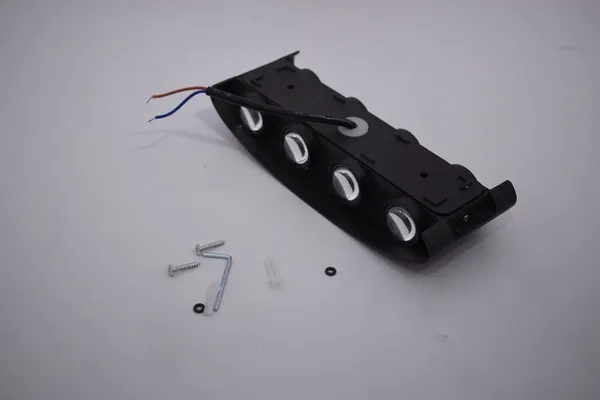 Tripping_8_Watt_Warm_White_Indoor_Outdoor_Wall_Lamp_Curved_Black_Led_Light_Shade_Up_And_Down_Lighting_Waterproof_Die_Cast_Aluminum_8_Leds_1w_Each_Creates_Cross_Sign_Impression_On_Wall_22
