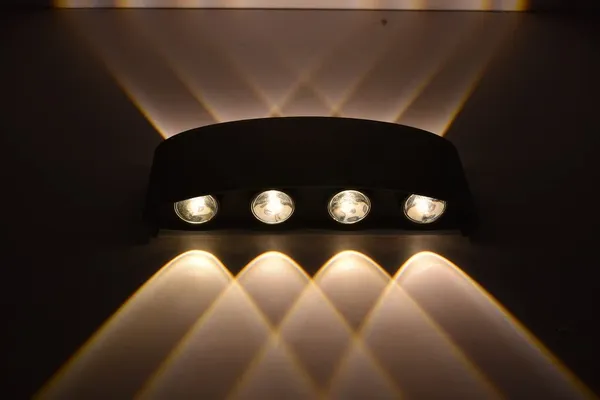 Tripping_8_Watt_Warm_White_Indoor_Outdoor_Wall_Lamp_Curved_Black_Led_Light_Shade_Up_And_Down_Lighting_Waterproof_Die_Cast_Aluminum_8_Leds_1w_Each_Creates_Cross_Sign_Impression_On_Wall_22