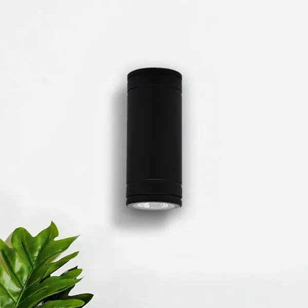 Trippiing_10watt_Waterproof_Warm_White_Led_Wall_Lamp_Up_Down_Light_Design_For_Indoor_And_Outdoor_Use_Black_Cylinder_Body_Durable_And_Stylish_Decor