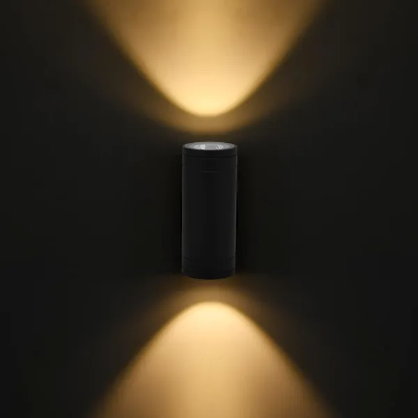 Trippiing_10watt_Waterproof_Warm_White_Led_Wall_Lamp_Up_Down_Light_Design_For_Indoor_And_Outdoor_Use_Black_Cylinder_Body_Durable_And_Stylish_Decor