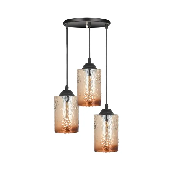 Tripping_Adjustable_3_Light_Rainbow_Dotted_Flower_Glass_Ceiling_Hanging_Jhoomar_Pendant_Lamp_With_E27_Holder_And_Led_Bulbs