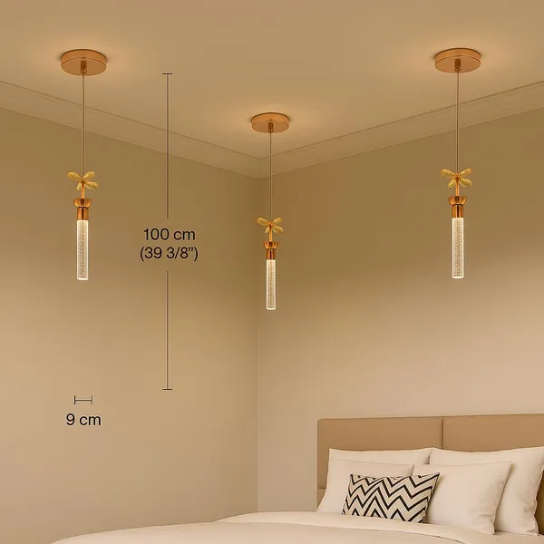 Tripping_Crystal_Gel_Pendant_Ceiling_Lamp_With_10w_Warm_White_Led_Light_Elegant_Flower_Design_Copper_Finish_Ideal_For_Living_Room_Dining_Area_And_Decorative_Interiors