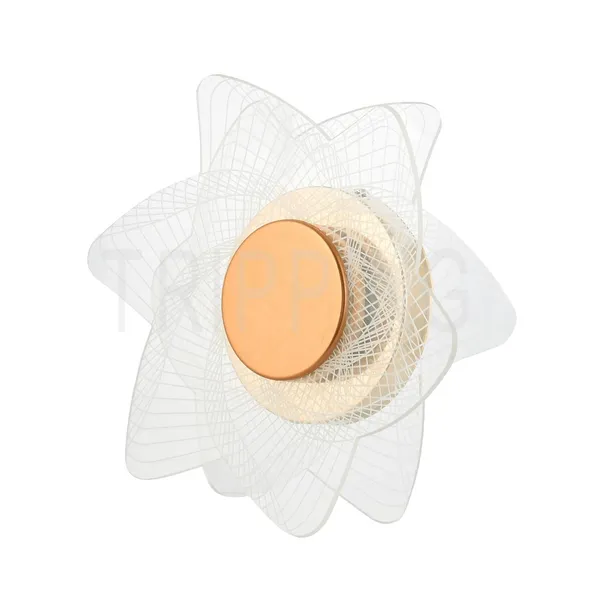 Tripping_7w_Led_Ceiling_Cum_Wall_Lamp_With_Frosted_Acrylic_Crisscross_Design_Warm_White_Light_Gold_Accent_19cm_Diameter_Ideal_For_Bedrooms_Living_Rooms_And_Hallways_Gold_Centerpiece