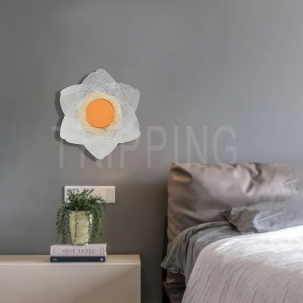 Tripping_7w_Led_Ceiling_Cum_Wall_Lamp_With_Frosted_Acrylic_Crisscross_Design_Warm_White_Light_Gold_Accent_19cm_Diameter_Ideal_For_Bedrooms_Living_Rooms_And_Hallways_Gold_Centerpiece